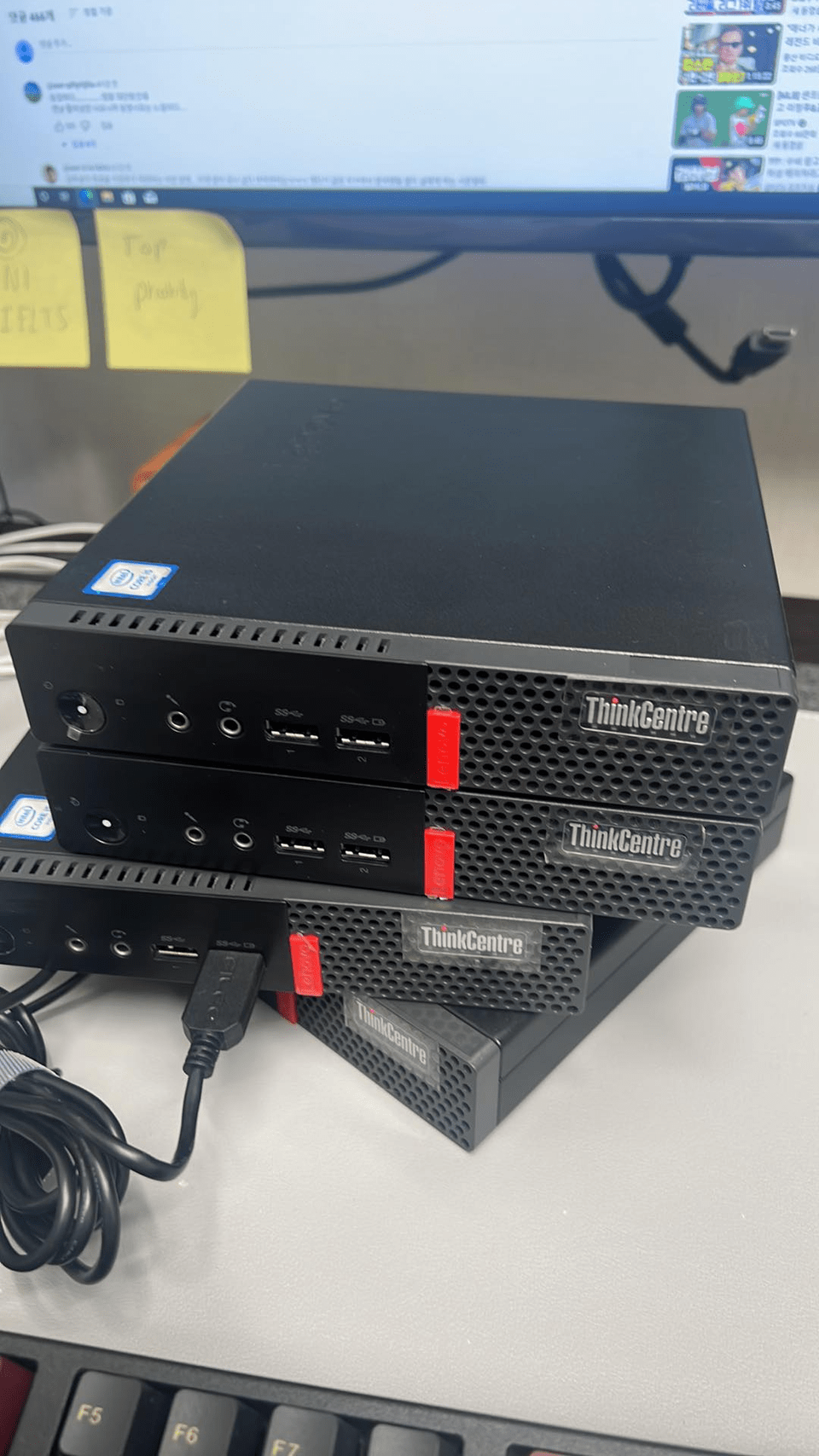 When I first got my hands on these four Lenovo ThinkCentre mini PCs